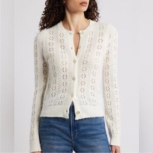 Done Emery Pointelle Cardigan
